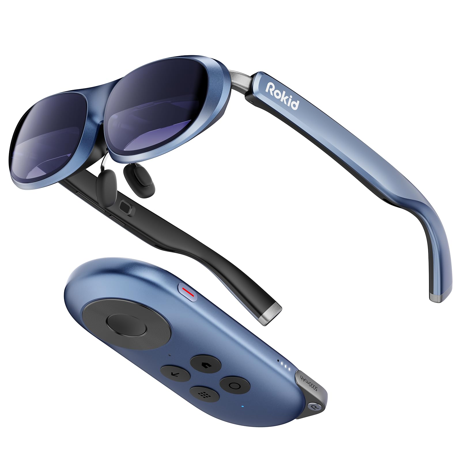 Rokid AR Joy Pack AR Glasses, Smart Glasses Max with Station, 360" Micro-OLED Display, Google Play, Media Streaming, HDCP Support & Cloud Gaming, Console, Android, Windows Compatible