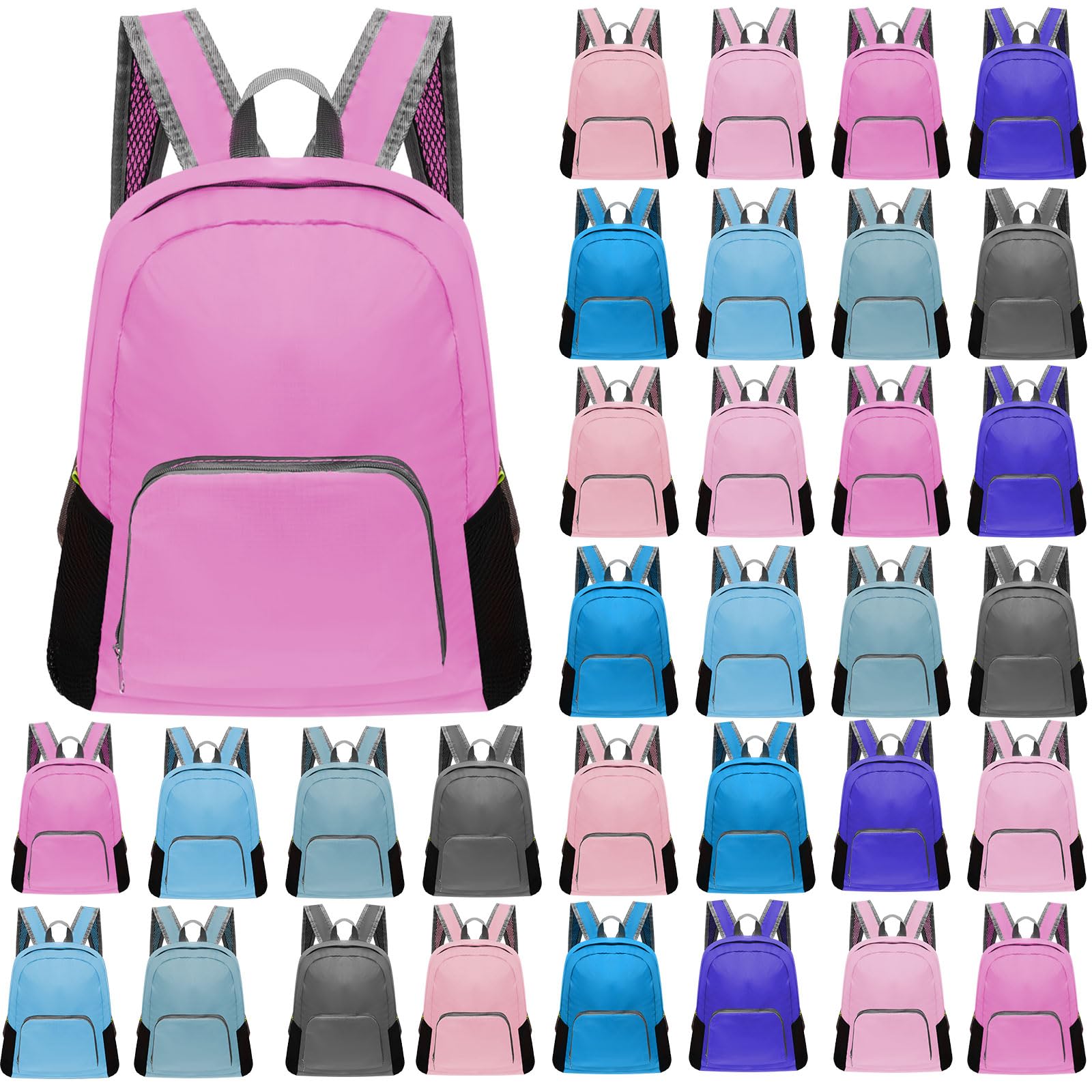 Patelai 48 Pcs Back Packs Bulk for Kids Classic Bookbags 17 Inch Colorful Basic Back Packs School Supply Kits for Boys Girls(Fresh Colors)