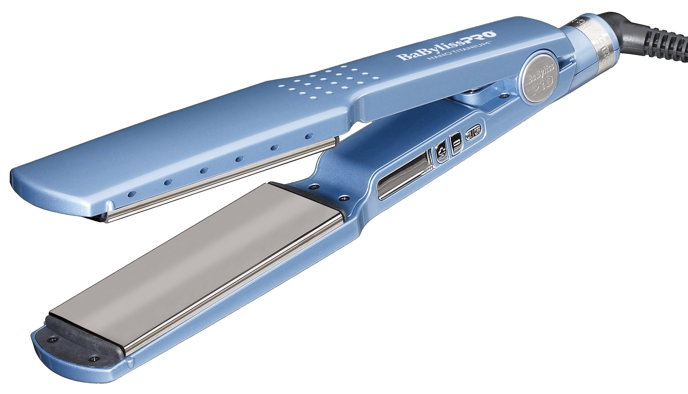 BaBylissPRO Nano Titanium Ionic Flat Iron Hair Straightener, 1 3/4" Hair Straightener Iron for Smooth, Shiny, Frizz- Free Hair and All Hair Types