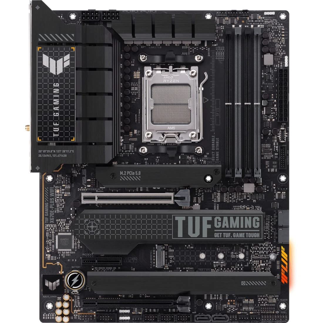 ASUS TUF Gaming X670E-PLUS WiFi 6E Socket AM5 (LGA 1718) Ryzen 7000 ATX Gaming Motherboard(16 Power Stages, PCIe® 5.0, DDR5 Memory, Four M.2 Slots,2.5 Gb LAN,USB 4, Aura RGB Lighting).