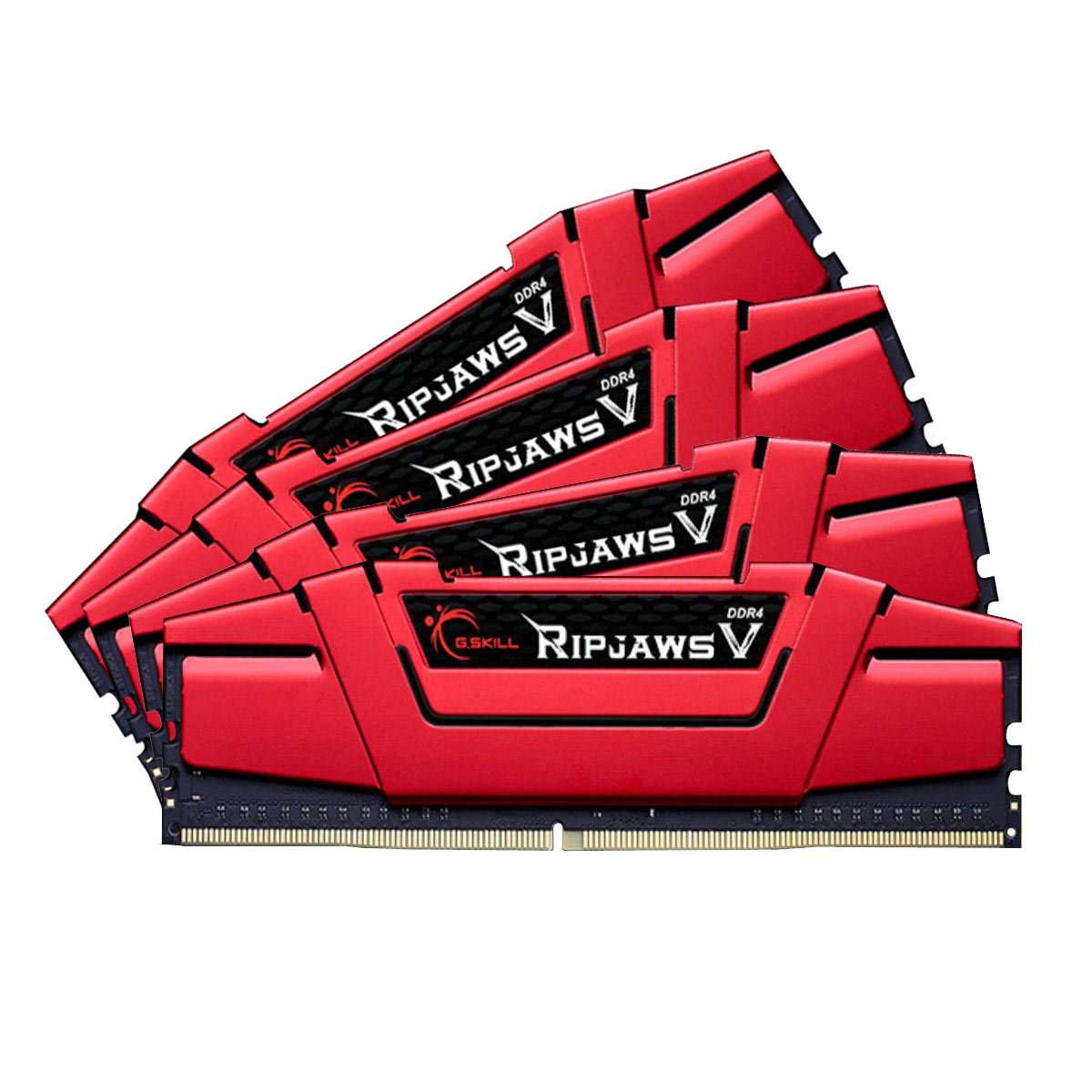 G.SKILL 64GB (4 x 16GB) Ripjaws V Series DDR4 PC4-19200 2400MHz for Intel Z170 Platform/Intel X99 Platform Desktop Memory Model F4-2400C15Q-64GVR