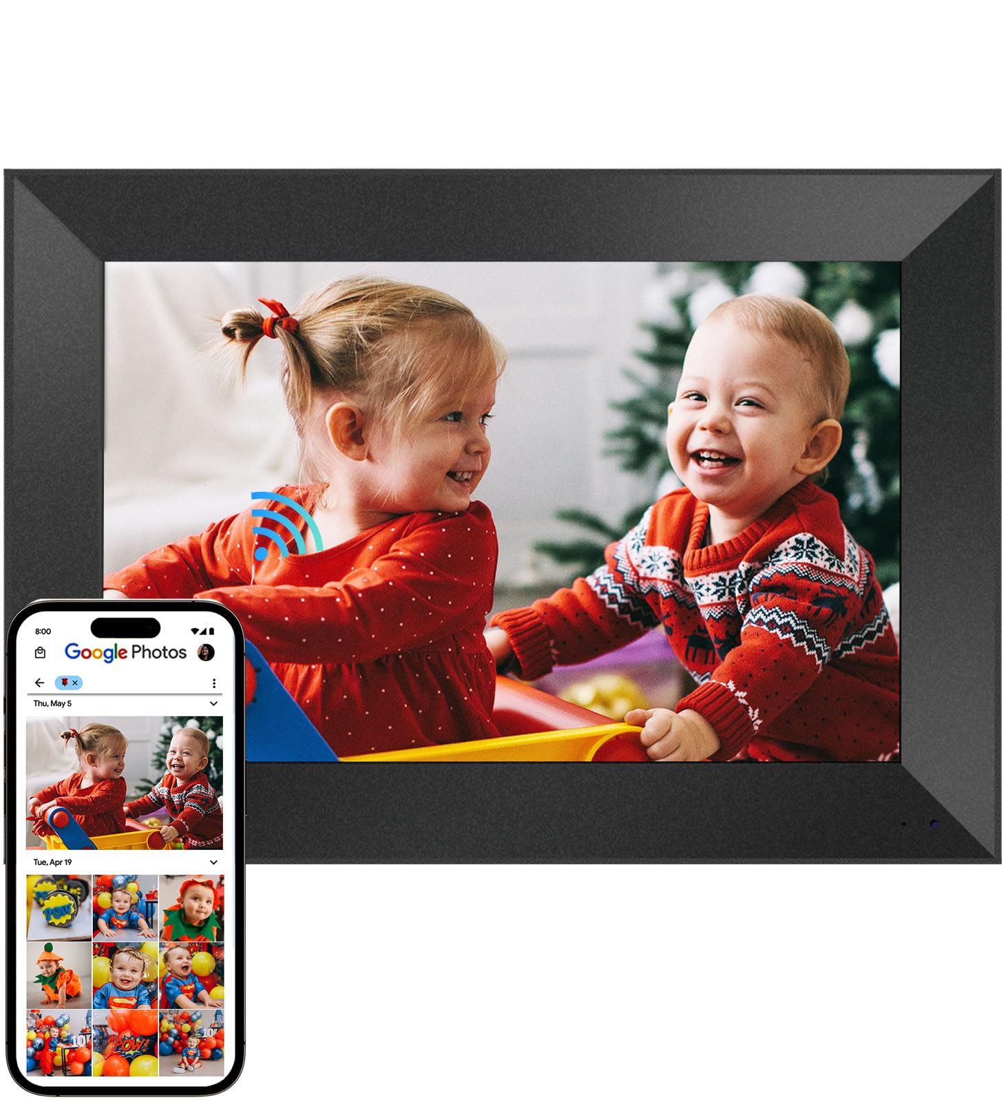 Cozyla Digital Photo Frame WiFi Smart Digital Picture Frame Free Unlimited Storage Share Photo with Family and Friend via App Email Google Photos Instagram Web Browser Photo Frame Electronic 10.1 Inch