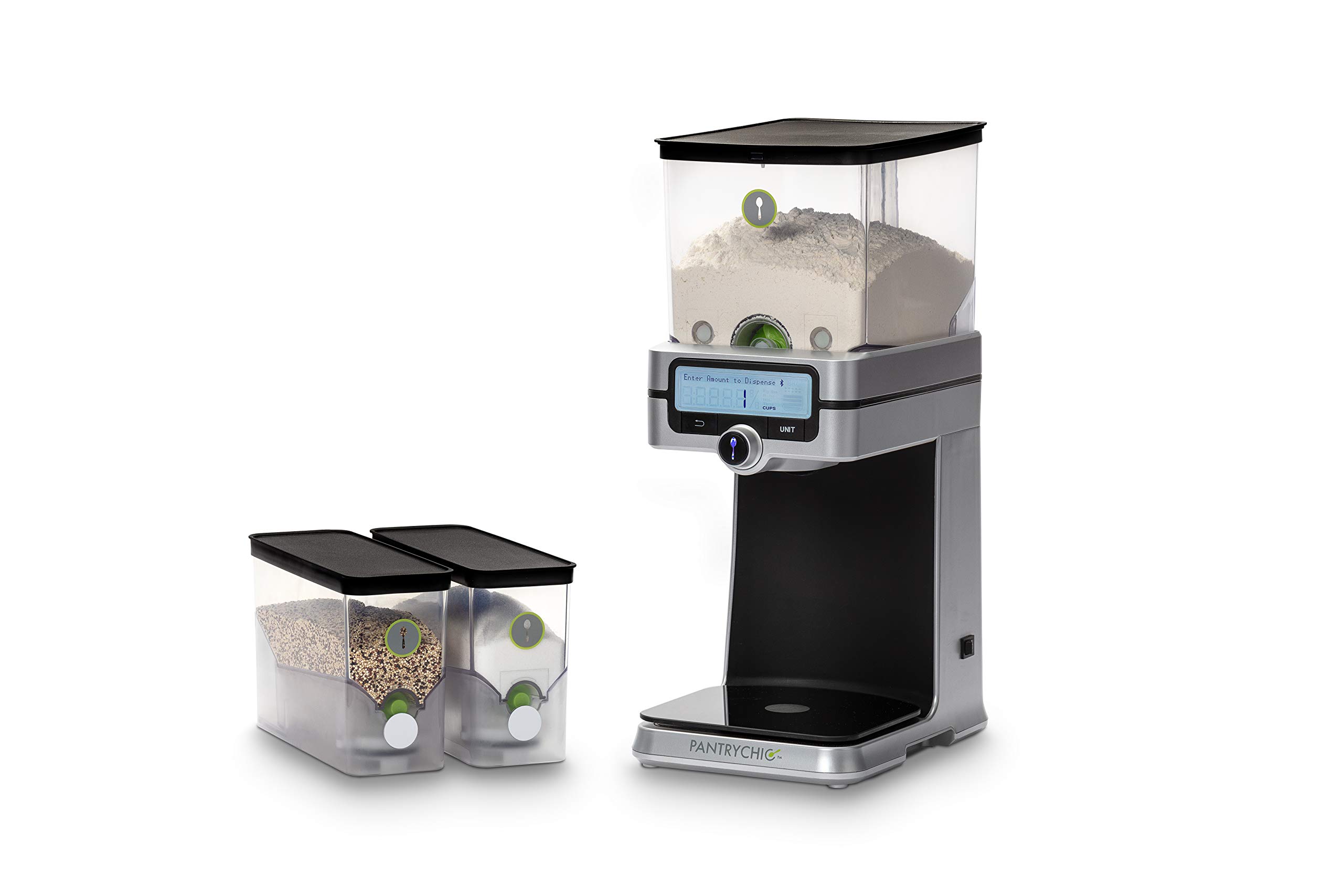 PantryChic Smart Storage System - Starter Kit - Automatically Measures & Dispenses from Storage Containers with Digital Scale Accuracy - Kitchen & Pantry Organization & Storage