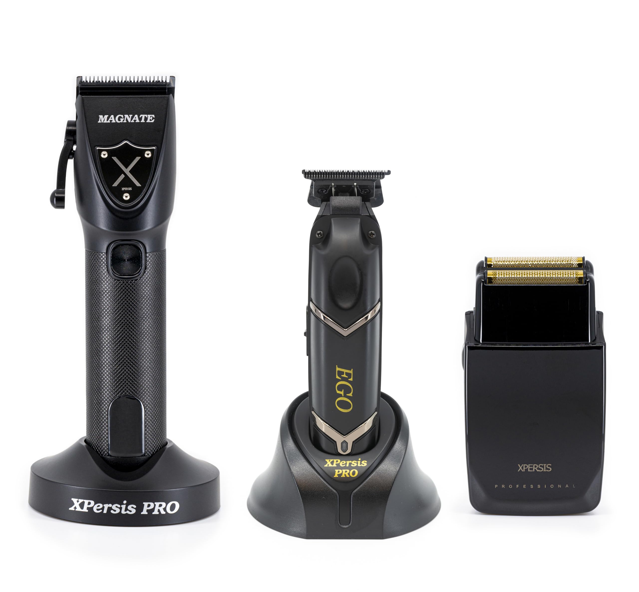 XPERSIS PRO Magnate DLC Fade Blade Hair Clippers for Mens,Barbers Professional Cordless Hair Clippers + Cordless Hair Trimmers Brushless and DLC Blade +Electric Razor Foil Shaver with Sharp Blades