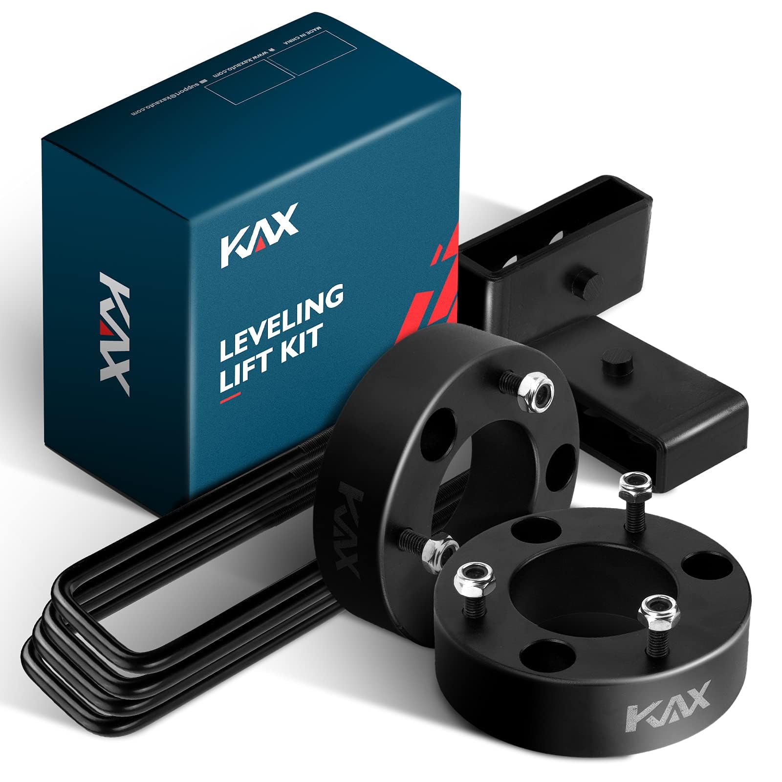 KAX 3" Front and 2" Rear Leveling Lift Kit Fit for 2007-2019 Silverado 1500,2007-2019 Sierra 1500, Suspensions Struts Spacer Raise 3 Inch Front + 2 Inch Rear
