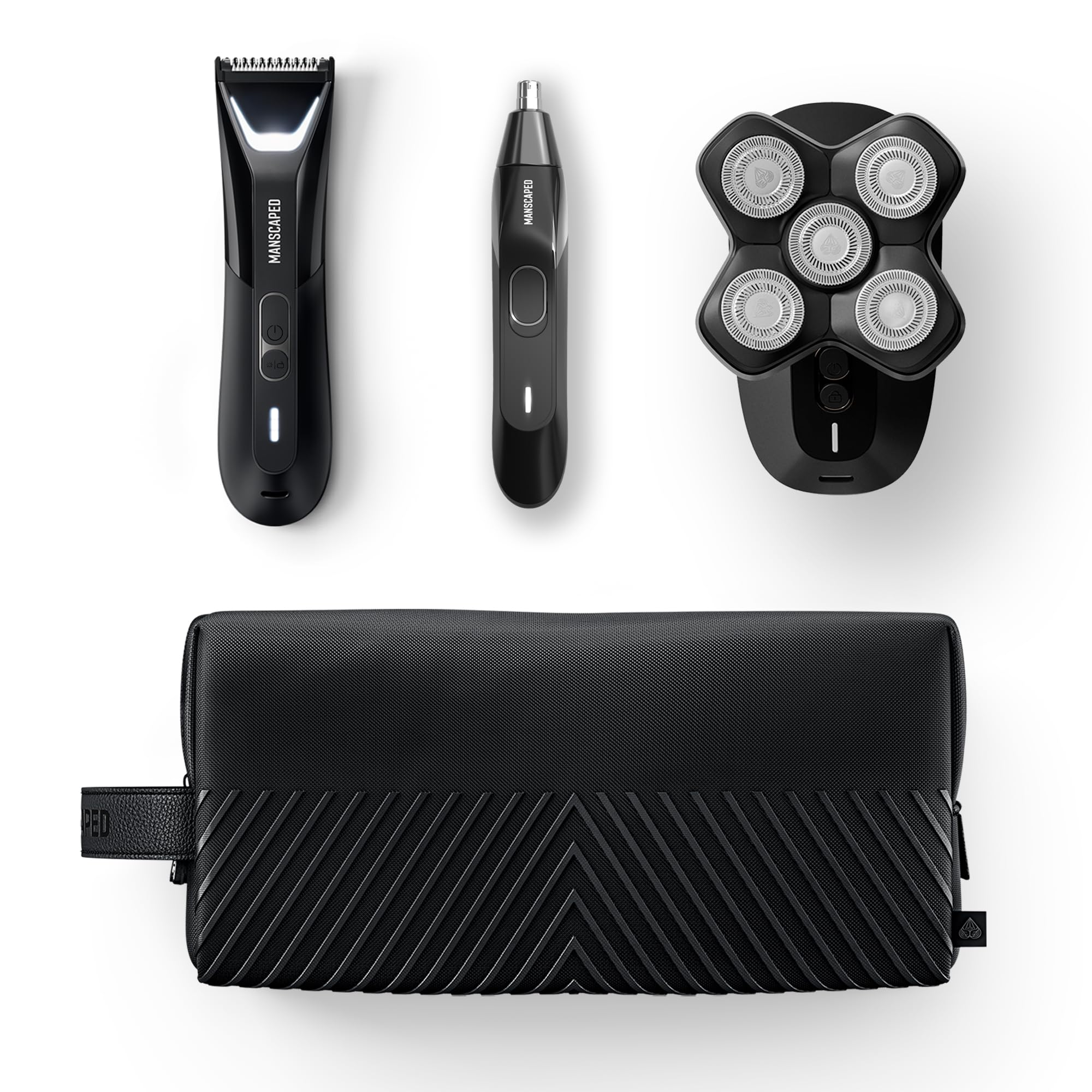 MANSCAPED® The Dome Shaver™ PRO, The Lawn Mower® 5.0 Ultra, Weed Whacker® 2.0, The Shed 2.0 - SkinSafe® Head, Groin, Ears, Nose, Body & Balls Trimmers & Shavers for Men, USB-C Rechargeable