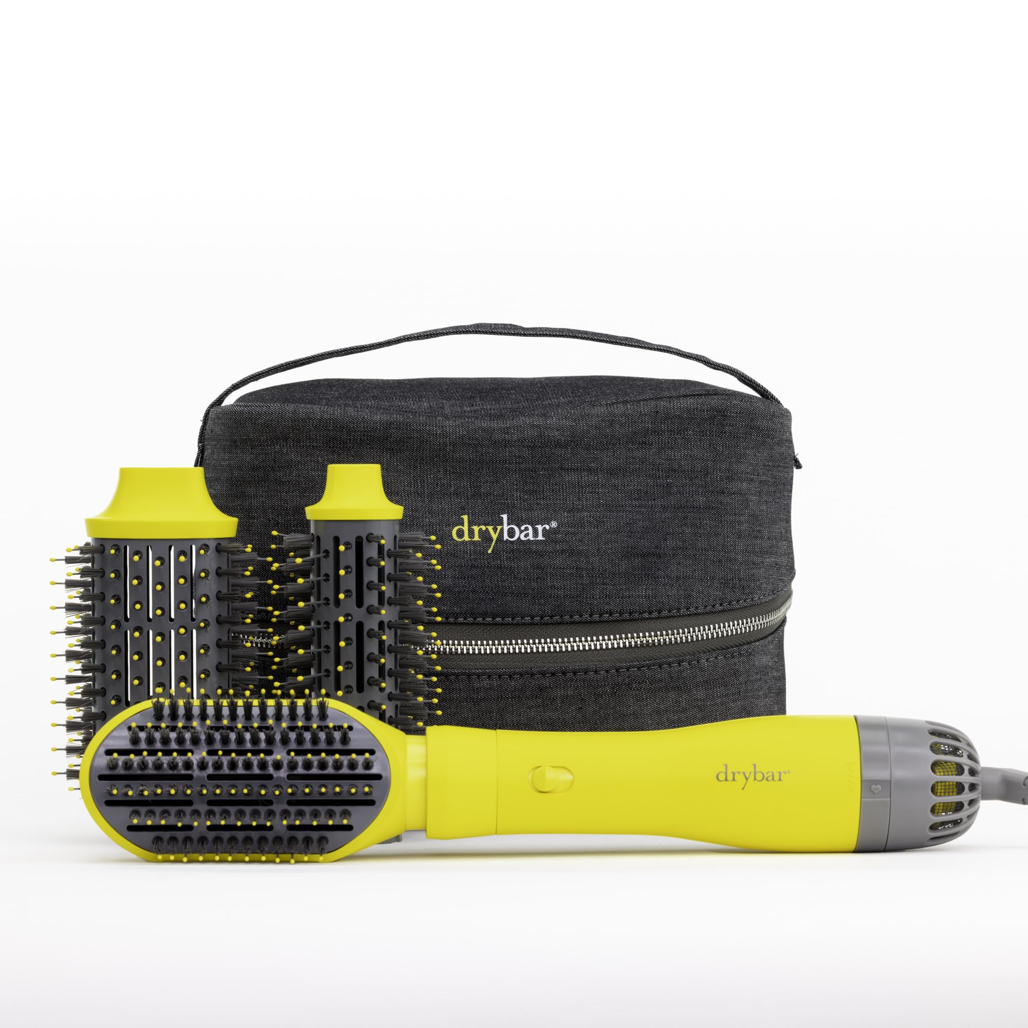 Drybar The Triple Shot Interchangeable Blow-Dryer Brush | 3-in-1 Styling Tool for Voluminous Blowouts, Defined Curls or Waves, and Smooth Straight Looks