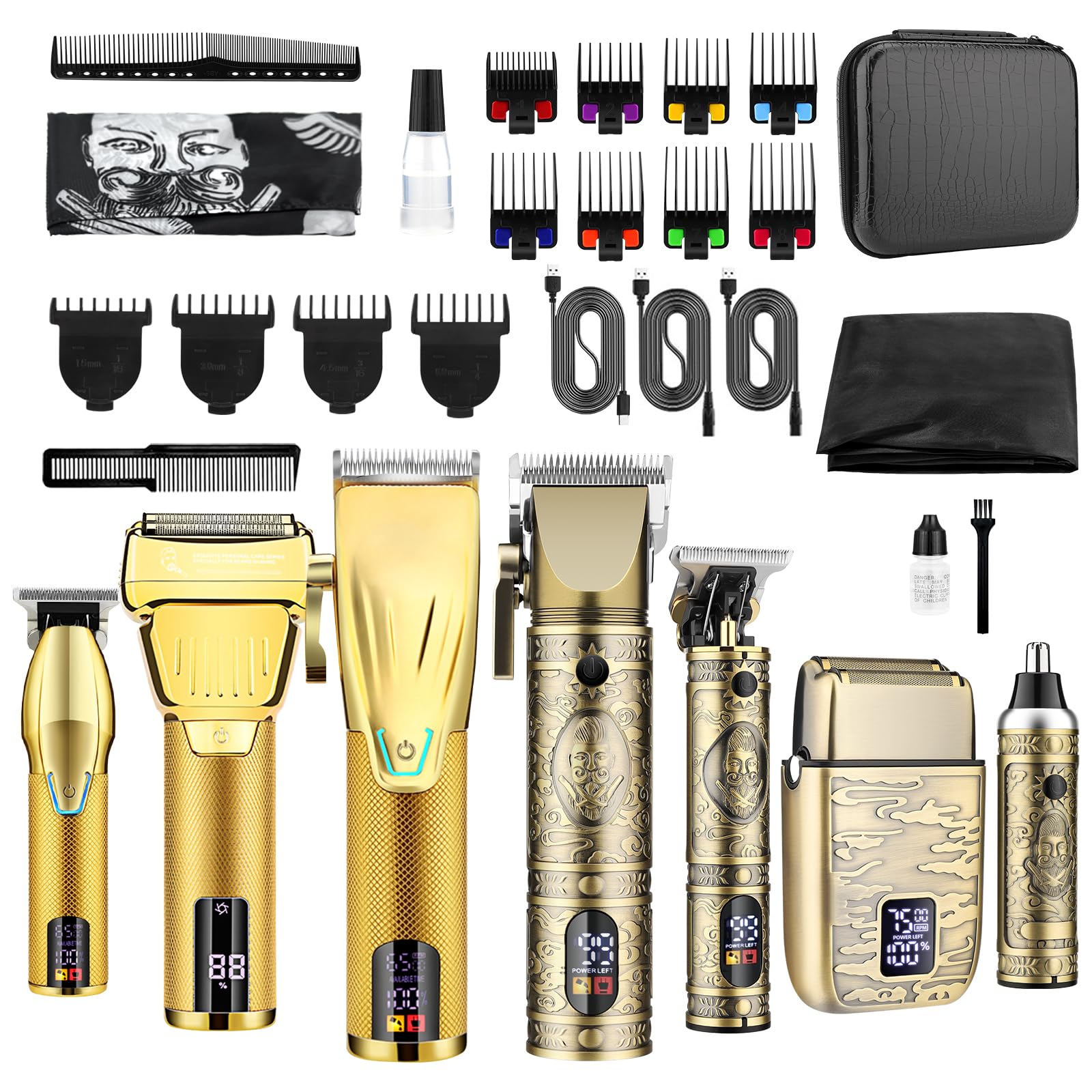Professional Hair Clippers for Men Nose Hair Trimmer for Men Maquina para Cortar Pelo De Hombre Electric Razor Shaver Set with Bag