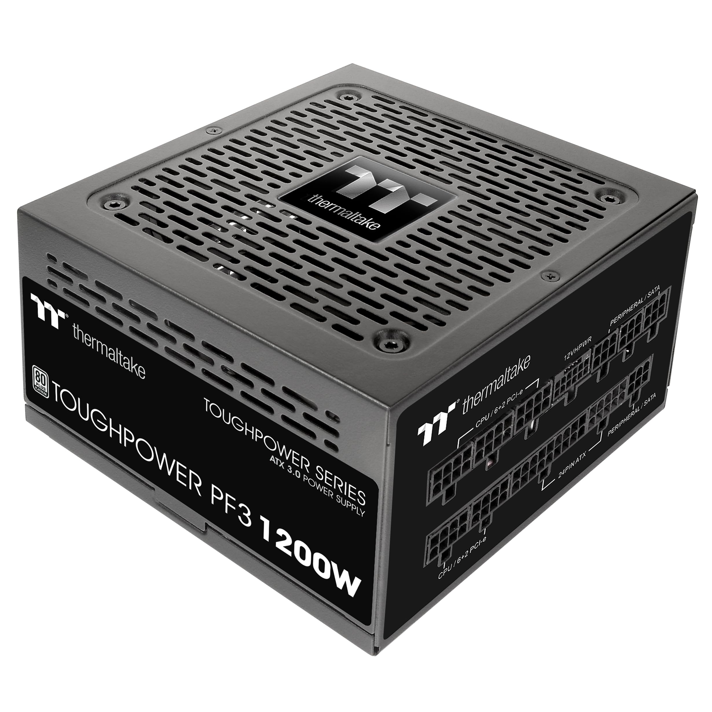 Thermaltake Toughpower PF3 ATX 3.0 1200W 80+ Platinum Full Modular SLI/Crossfire Ready Power Supply; PCIe 5.0 12VHPWR Connector Included; 10 Year Warranty; PS-TPD-1200FNFAPU-L
