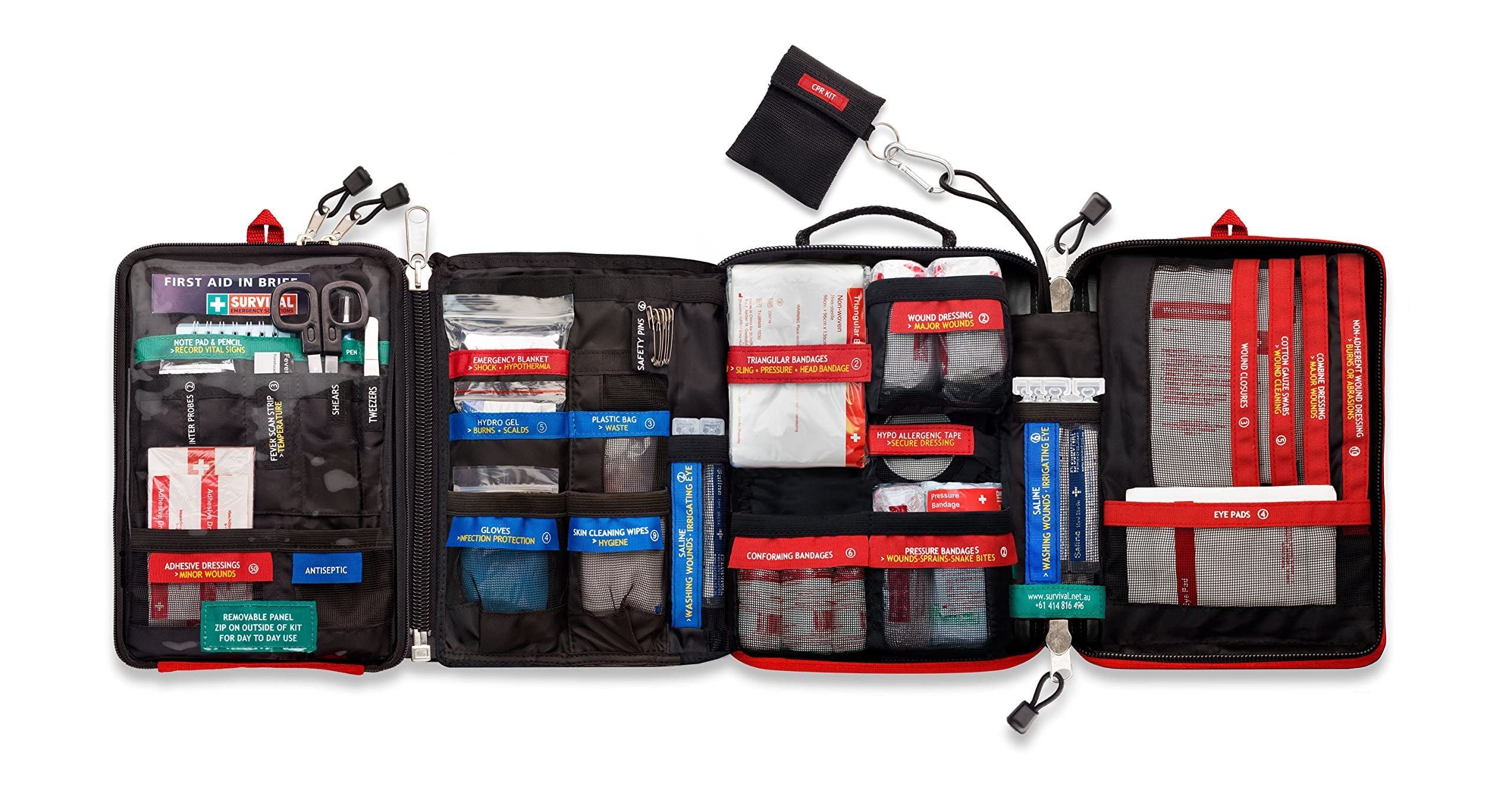 SURVIVAL Workplace/Home First Aid Kit USA - for Emergency Care at Home/Workplace
