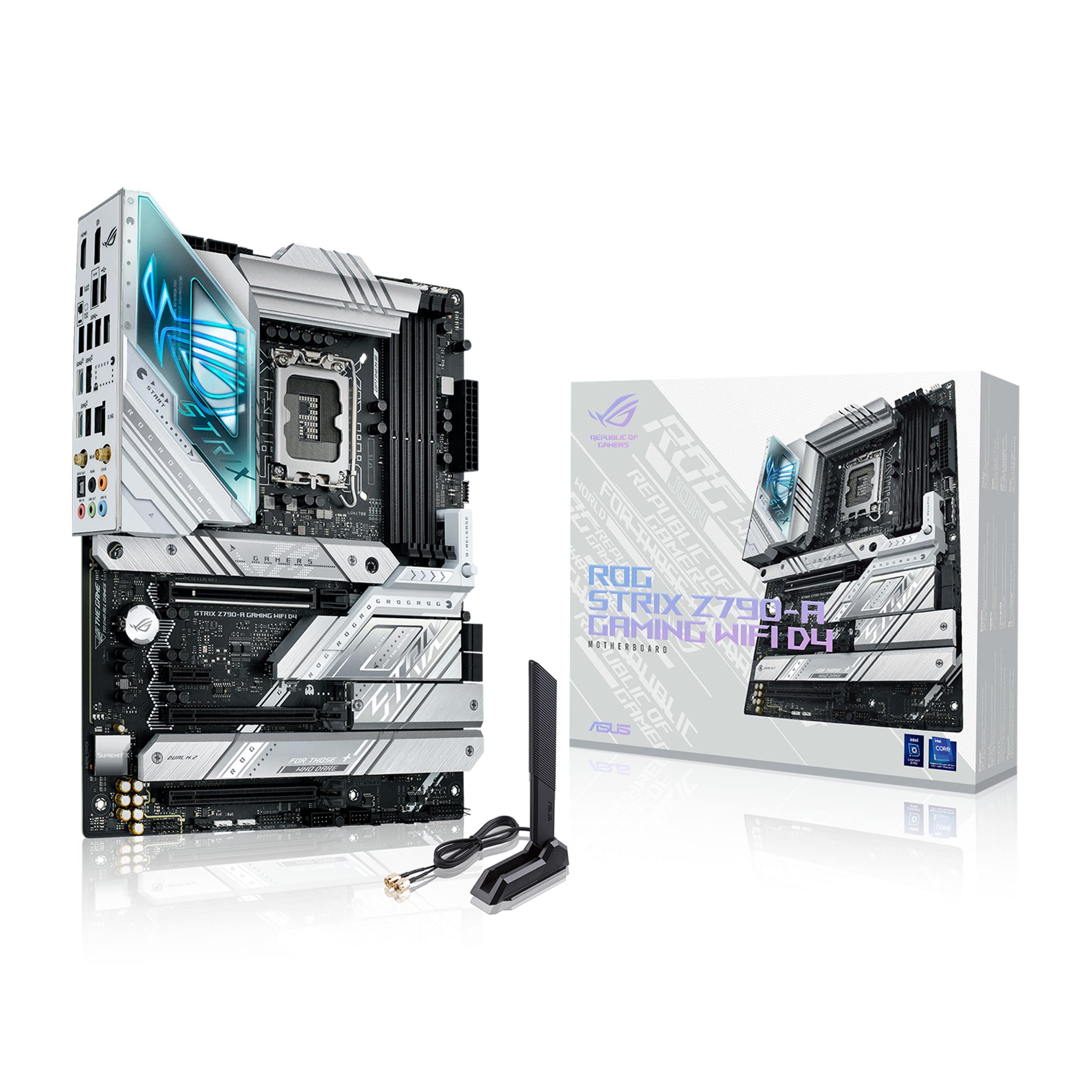 ASUS ROG Strix Z790-A Gaming WiFi D4 LGA1700(Intel 14th& 13th & 12th Gen) ATX gaming motherboard(16+1 power stages,DDR4,4xM.2 slots, PCIe 5.0,WiFi 6E,USB 3.2 Gen 2x2 Type-C with PD 3.0 up to 30W)