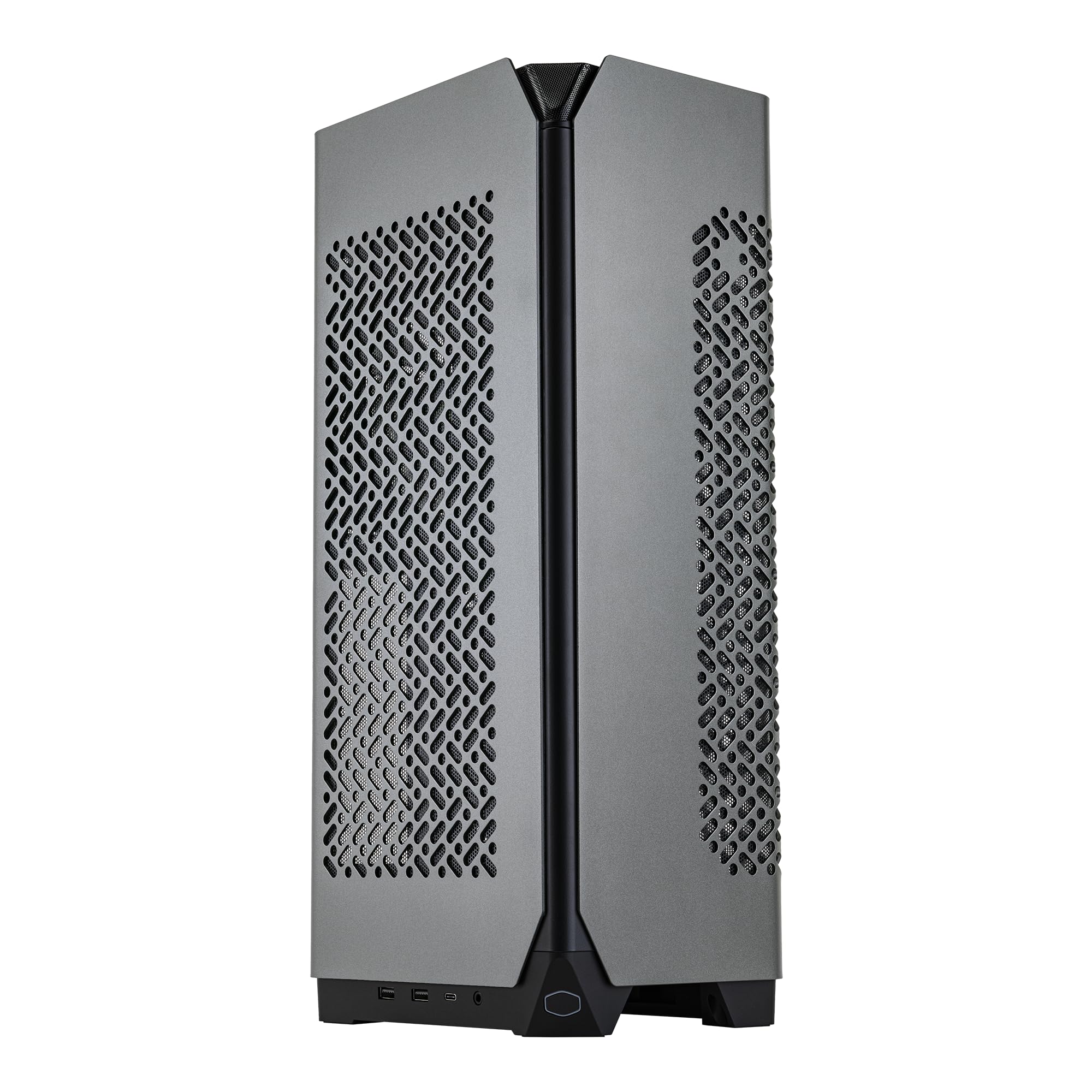 Cooler Master NCORE 100 MAX ITX SFF Tower Case, Custom 120mm AIO, 850W SFX Gold ATX3.0 PSU, 4 Slot GPU, Vertical Mount GPU, PCIe 4.0 Riser, Anodized Aluminum, USB Type C (NR100-MNNN85-SL0)